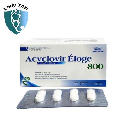 Acyclovir Éloge 800 - Điều trị bệnh về da dạng uống