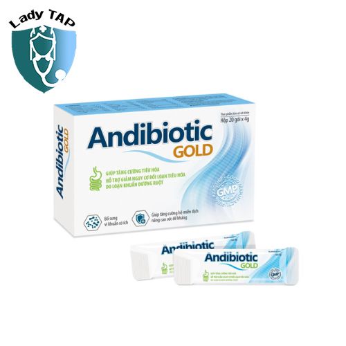 Andibiotic Gold FOXS USA - Hỗ trợ cải thiện các biểu hiện và giảm nguy cơ rối loạn tiêu hóa