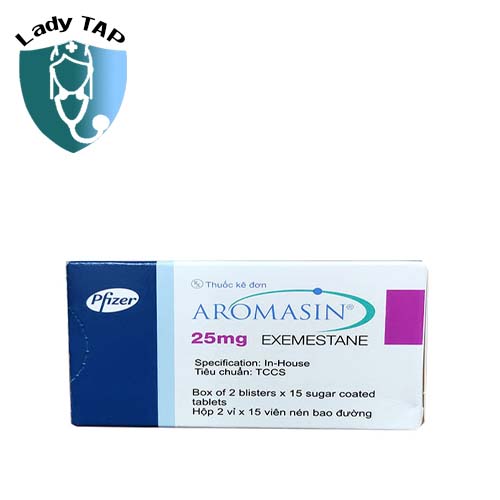 Aromasin 25mg (2 vỉ x 15 viên) Pfizer - Điều trị ung thư vú