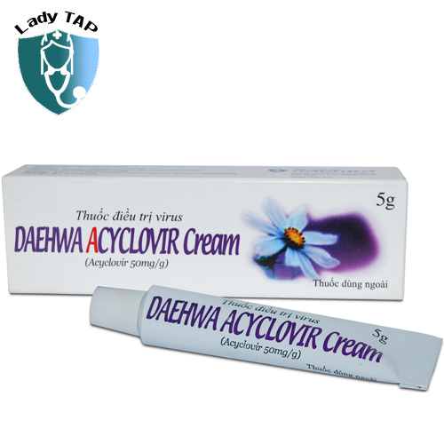 Daehwa Acyclovir Cream 5g - Điều trị nhiễm virus herpes simplex da