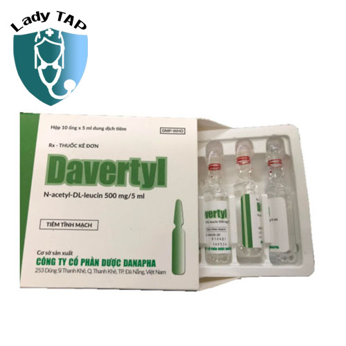 Davertyl 500mg/5ml Danapha - Thuốc kháng sinh trị chóng mặt