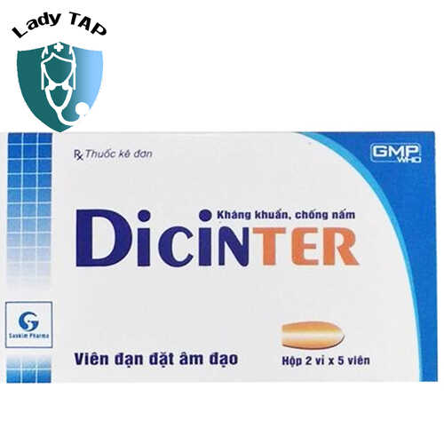 Dicinter - Viên đặt điều trị viêm nhiễm phụ khoa của Sao Kim