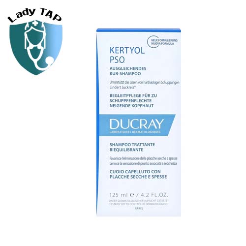 Ducray Kertyol P.S.O Shampoo Traitant 125 Pierre Fabre - Giúp kiểm soát gàu