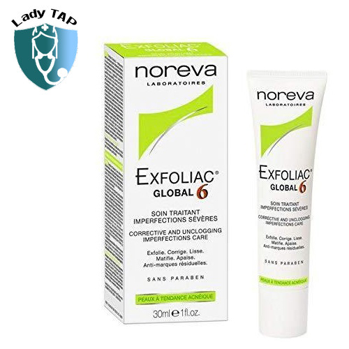 Noreva Exfoliac Global 6 30ml - Giúp ngăn ngừa mụn và giữ ẩm da