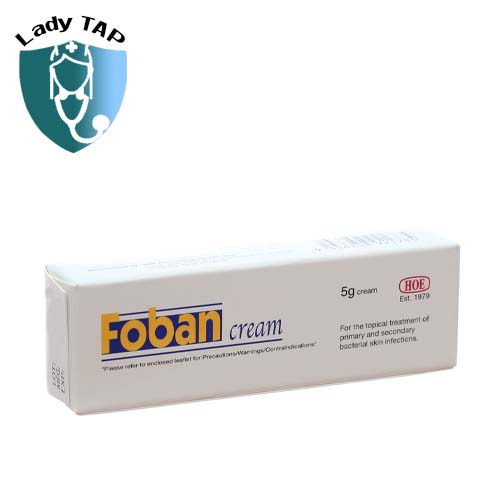 Foban Cream 5g Hoe - Thuốc trị các nhiễm trùng ngoài da
