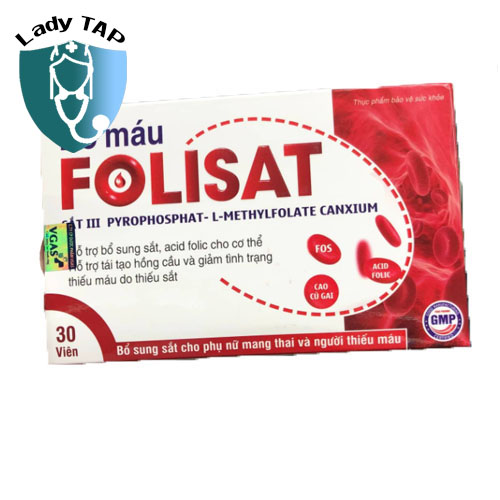 Bổ máu Folisat Vgas - Hỗ trợ bổ sung sắt và acid folic