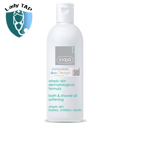 Dầu tắm Ziaja Med Atopic Skin Dermatological Formula 270ml - Giúp làm sạch da nhẹ nhàng