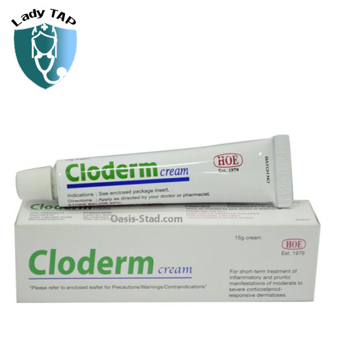 Cloderm Cream 15g HOE Pharmaceutical - Giúp điều trị tình trạng viêm kèm ngứa da