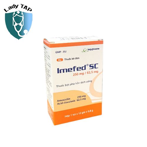 Imefed SC 250mg/62,5mg IMEXPHARM - Điều trị nhiễm trùng đường hô hấp trên và dưới