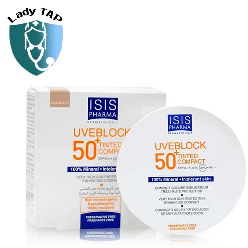 Isis Pharma Uveblock 50+ Tinted Compact - Giúp bảo vệ da