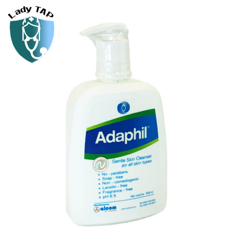 Adaphil 500ml Gamma Chemicals PTE - Làm sạch và làm dịu vùng da bị tổn thương