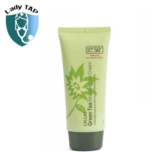 Kem chống nắng Cellio Green Tea Whitening Sun Cream SPF50+ 70g