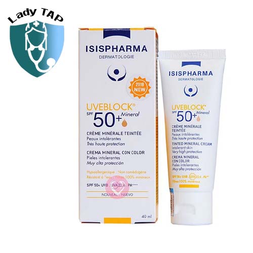 Kem chống nắng Isis Pharma Uveblock Spf50+ Mineral Cream 40ml (màu nâu)