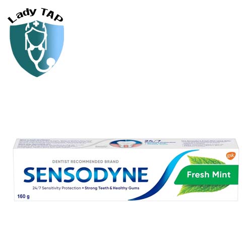 Kem đánh răng Sensodyne Fresh Mint 160g (hương bạc hà) - Giúp giảm ê buốt 