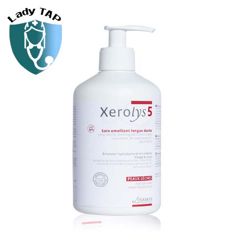 Kem dưỡng da Xerolys 5 Soin Emollient Longue Duree 200ml Laboratoires Lysaskin