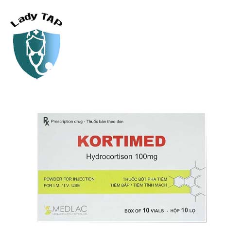 Kortimed 100mg Medlac - Thuốc điều trị suy vỏ thượng thận