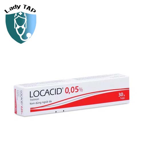 Locacid 0,05% Cream 30 Pierre Fabre - Điều trị các dạng mụn trứng cá