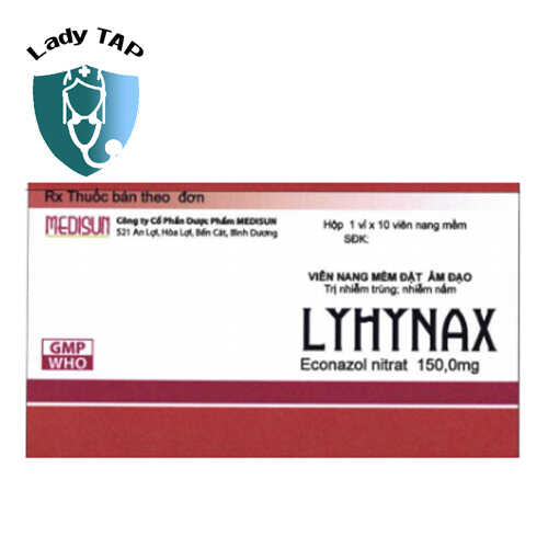 Lyhynax - Thuốc điều trị tại chỗ viêm phụ khoa của Medisun
