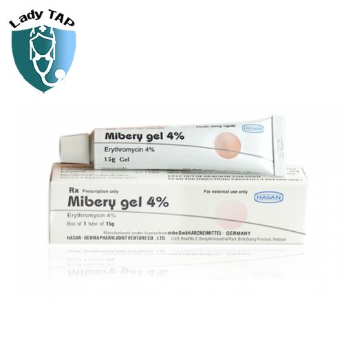 Mibery Gel 4% Hasan-Dermapharm - Ức chế các vi khuẩn gây bệnh về da