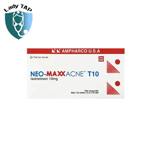 NEO – MAXXACNE T10 AMPHARCO U.S.A - Thuốc điều trị mụn trứng cá nặng