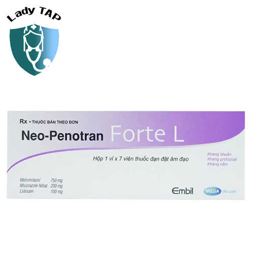 Thuốc đặt viên đạn Neo-Penotran Forte L
