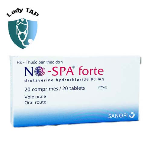 NO-SPA forte 80mg - Thuốc điều trị co thắt cơ trơn của Sanofi