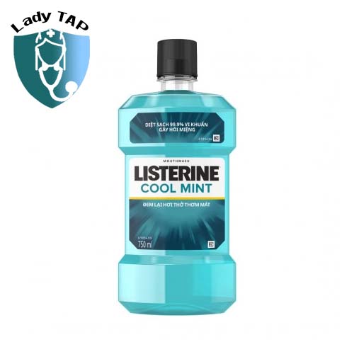 Nước súc miệng Listerine Cool Mint 750ml LF Beauty - Giúp làm sạch khoang miệng