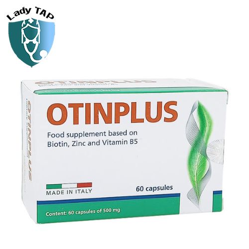 Otinplus Pro Bio Pharma - Bổ sung kẽm, viatmin B5, biotin cần thiết cho da, tóc, móng