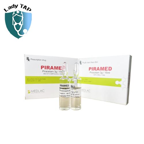 Piramed 3g/15ml Medlac - Điều trị các triệu chứng chóng  mặt, sa sút trí tuệ