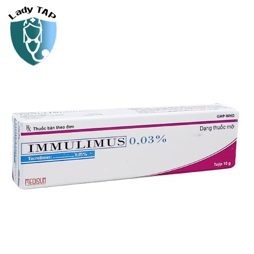 Immulimus 0,03% 10g Medisun - Điều trị ngắn hạn cho người bị bệnh Eczema