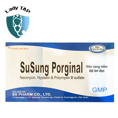 Susung Porginal - Thuốc đặt điều trị viêm phụ khoa