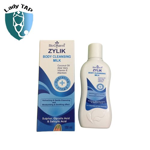 Sữa tắm Biocharm Zylik Body Cleansing Milk 150ml - Giúp làm sạch sâu, sạch nhờn, tẩy tế bào chết