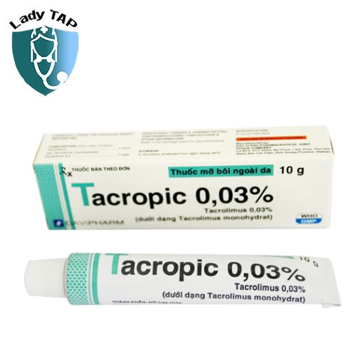 Tacropic 0,03% Davipharm - Điều trị viêm da cơ địa vừa đến nặng