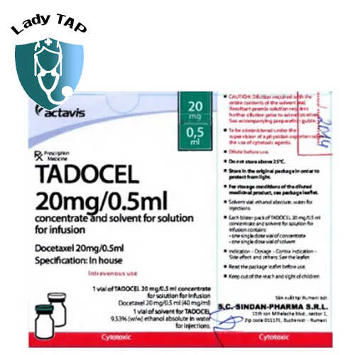 Tadocel 20mg/ml - Thuốc điều trị ung thư vú hiệu quả của Italia