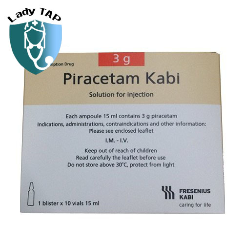 Piracetam Kabi 3g/15ml - Thuốc điều trị thiếu máu, đột quỵ
