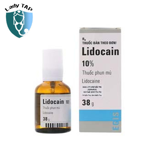 Lidocain 10% 38g (xịt) Egis - Dùng để điều trị chấn thương nhẹ, những vết phồng rộp