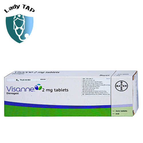 Visanne 2mg tablets - Thuốc điều trị lạc nội mạc tử cung hiệu quả của Đức