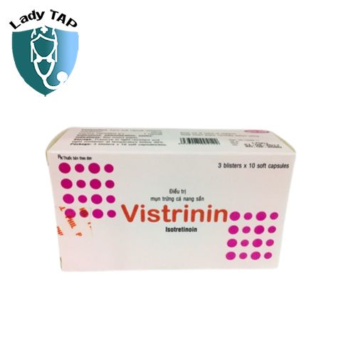 Vistrinin 20mg Phil Inter Pharma - Làm giảm quá trình bài tiết dầu thừa trên da và trị mụn