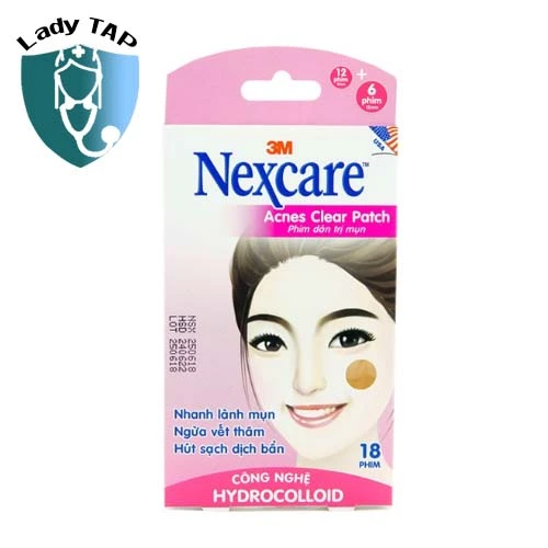 3M Nexcare Acnes Clear Patch (18 miếng) - Hút mụn, ngăn ngừa sẹo thâm