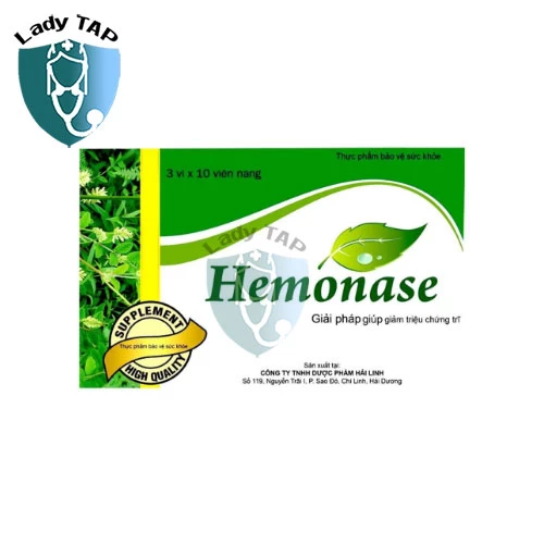 Hemonase - Giúp nhuận tràng, giảm táo bón