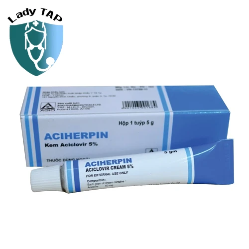 Acihepin 5% Cream Agio - Thuốc điều trị các bệnh da liễu của Ấn Độ