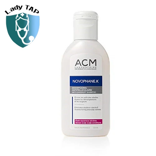 Acm Novophane K Shampoo 125ml - Dầu gội giảm gàu, giảm ngứa