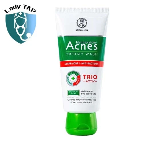 Acnes Creamy Wash 100g Mentholatum - Giúp giảm mụn đầu đen