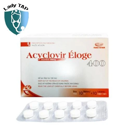 Acyclovir Éloge 400 - Giúp hỗ trợ điều trị các trường hợp viêm da