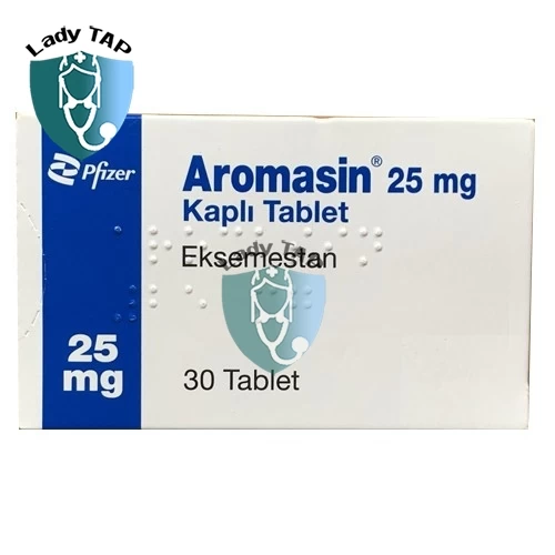 Aromasin 25mg (2 vỉ x 15 viên) Pfizer - Điều trị ung thư vú