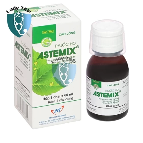 Thuốc ho Astemix 60ml - Siro hỗ trợ điều trị ho, viêm phế quản