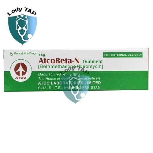 Atcobeta-N 15g Atco Laboratories - Giúp điều trị viêm da, chàm, vảy nến (10 hộp)