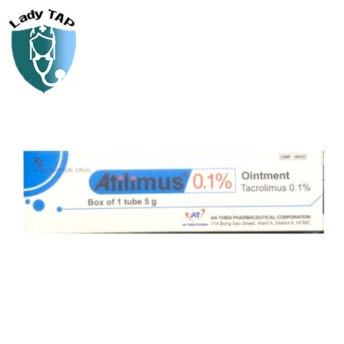 Atilimus 0.1% 10g Dược phẩm An Thiên - Thuốc điều trị các vấn đề về viêm da