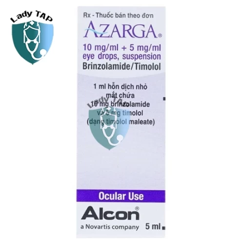 Azarga 5ml Alcon - Thuốc nhỏ mắt hiệu quả của Bỉ
