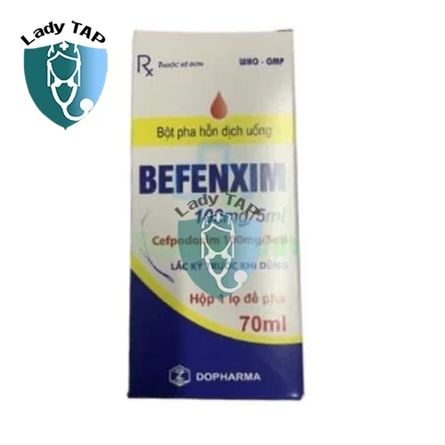 Befenxim 100mg/5ml Dopharma - Tác dụng trong điều trị viêm phổi